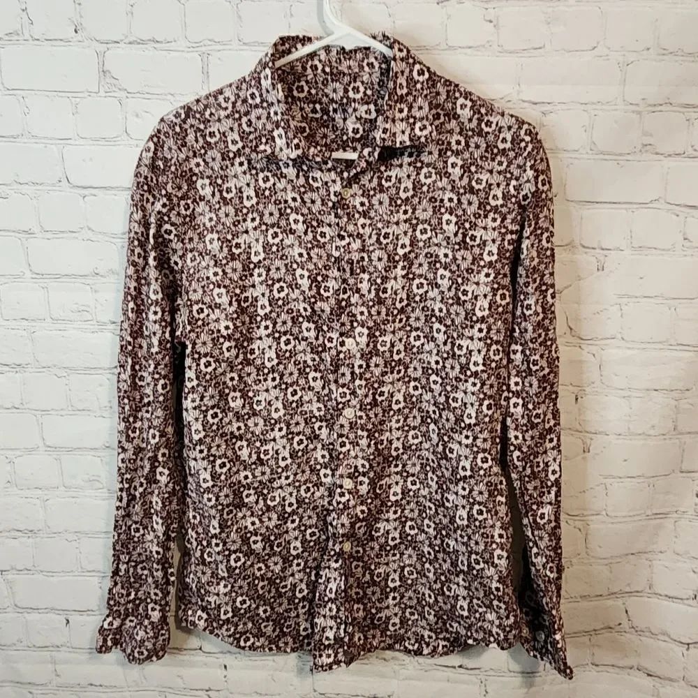 Men's Tasso Elba longsleeve button-down shirt, 100% Linen, size Medium